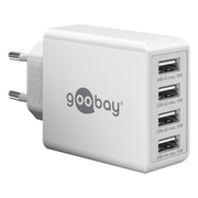 WT-2304USB30W-WT Goobay 30 Watt lader - 4 x USB A - Wit