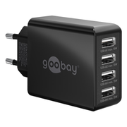 WT-2304USB30W-ZW Goobay 30 Watt lader - 4 x USB A - Zwart