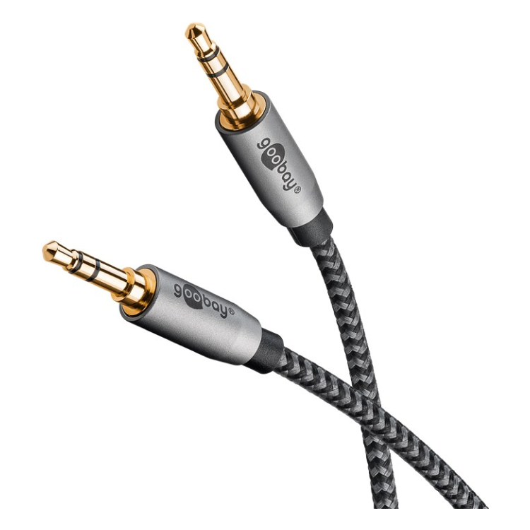 WT-A3.5-MM-PL-3 3,5 mm jack premium kabel - 3 meter - Goobay - Verguld
