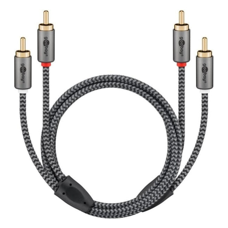 WT-CS2-PL-0.5 Goobay Plus RCA kabel - 50 cm - 2x RCA male naar 2x RCA male - 100% koper