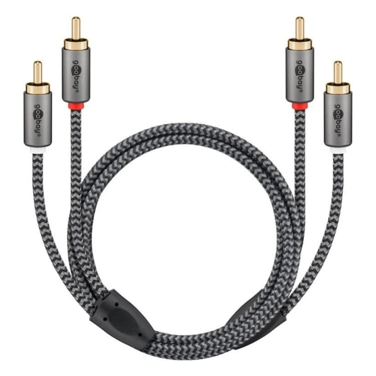 WT-CS2-PL-3 Goobay Plus RCA kabel - 3 meter - 2x RCA male naar 2x RCA male - 100% koper