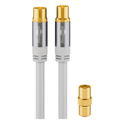 WT-CX-CU-WT-2 Goobay coaxkabel - 2 meter - 4-voudig afgeschermd - Coax (IEC) mannelijk naar vrouwelijk - 100% koper - Wit