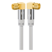 WT-CX-F-CU-H-1-WT Goobay coaxkabel - 1 meter - 4-voudig afgeschermd - 100% koper - 2 x F-stekker haaks mannelijk - Wit