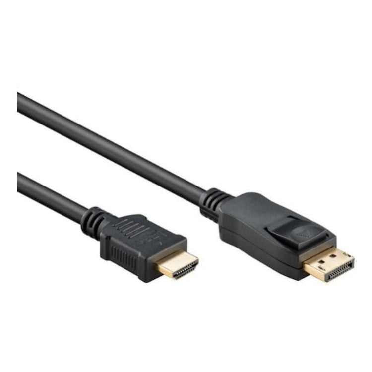 WT-DP-1.2-HDMI-1 1 meter DisplayPort naar HDMI kabel - 4K/30Hz - DisplayPort 1.2 naar HDMI 1.4 - Goobay - Zwart