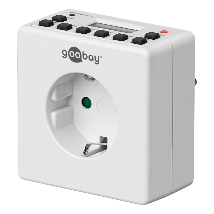 WT-DT-TMR-2-1 Goobay digitale Tijdschakelklok - 10 Programma’s per Week - Voor Binnen gebruik - Wit