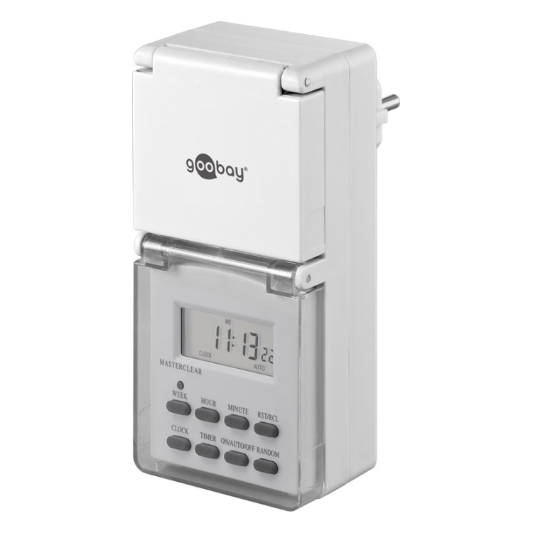 WT-DT-TMR-IP44-1 Digitale Tijdschakelklok - Voor Buiten (IP44) - 10 Programma’s per Week - Wit