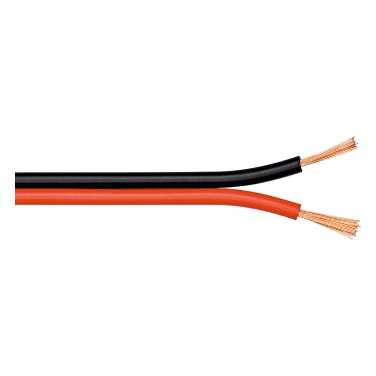 WT-LSK-CU-2X1.5-50 Luidsprekerkabel - 2x 1,50 mm² - OFC Koper - 50 meter - Rood/Zwart