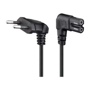 WT-NS-C7-2H-1-ZW Goobay C7 kabel - 1 meter - Eurostekker naar C7 - 2xhaaks - Zwart