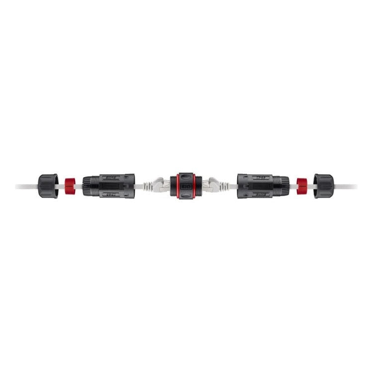 WT-UTP-BUKP-C6-U Cat 6 koppelstuk voor buiten - IP68 - 2 x RJ45 female - Afgeschermd