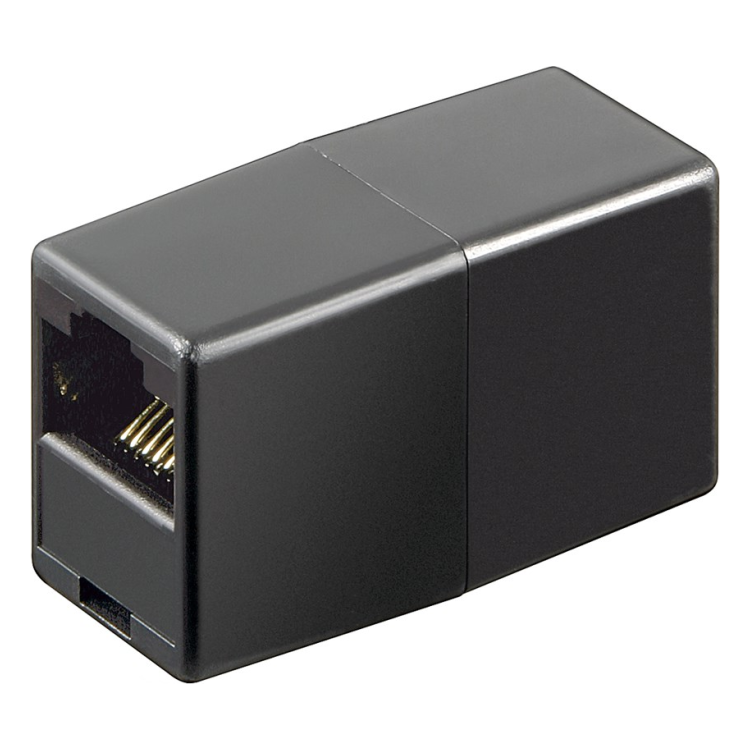 WT-UTP-kp-ZW Goobay ISDN RJ45 koppelstuk - Niet afgeschermd - Niet voor netwerk - Zwart