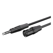 XLR-6.5ST-10 10 meter - XLR naar jack kabel 3-pins XLR naar 6,35 mm TRS) - Koper