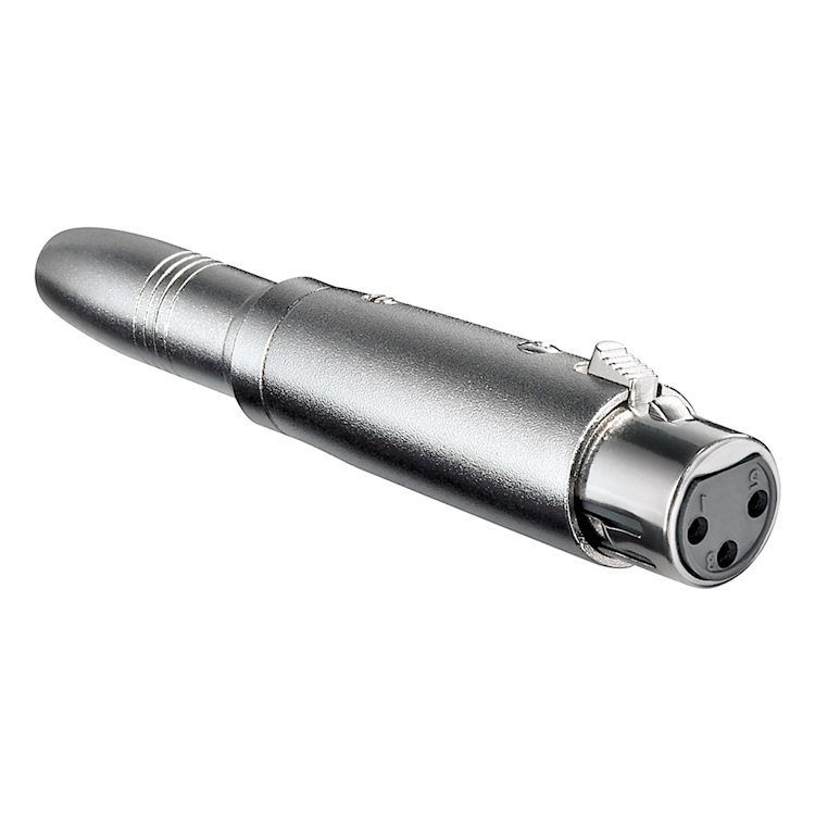 XLR-F-A6.35-F XLR female naar 6.35 mm jack female adapter