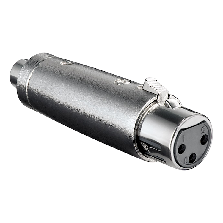 XLR-F-RCA-F XLR female naar RCA female adapter