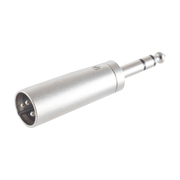 XLR-M-A6.35-M-ST XLR male naar 6.35 mm jack male adapter