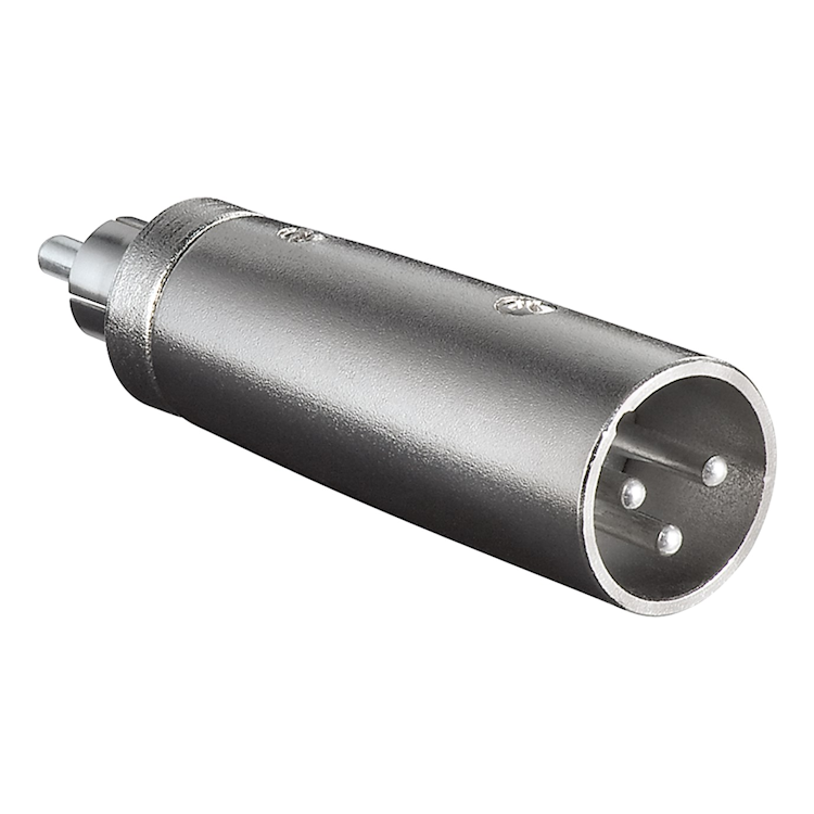 XLR-M-RCA-M XLR male naar RCA male adapter