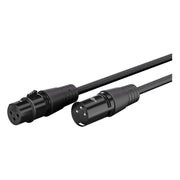 XLR-V-ZW-1 1 meter XLR kabel - 3-pins XLR mannelijk naar vrouwelijk - Zwart