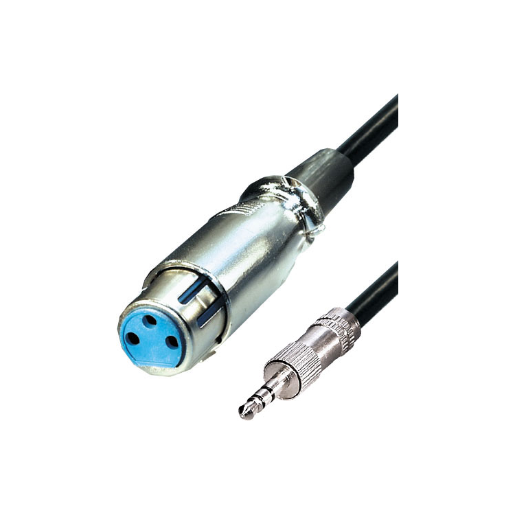 XLRF-3.5M-M-0.2 20 cm XLR female naar 3.5 mm jack male verloop