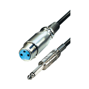 XLRF-6.35M-M-5 5 meter XLR female naar 6.35 mm jack male verloop - Mono