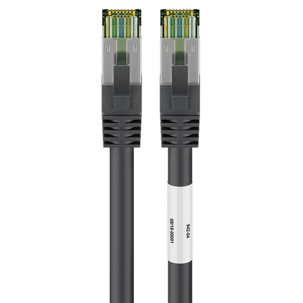20 meter Cat 8 S/FTP (PiMF) netwerkkabel - 100% koper - LSZH - Zwart